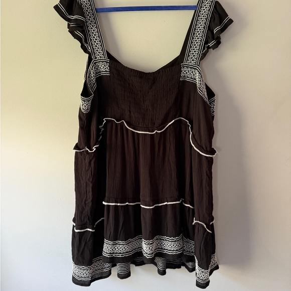 Torrid‎ Black and White Lace Trim Tank Top - Size 3X - Picture 7 of 7